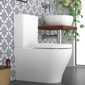 LUNA SQUARE WHITE CLOSE COUPLE TOILET