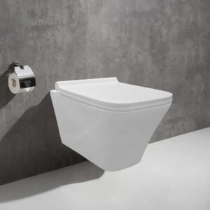 LEILA SQUARE WHITE WALL HUNG TOILET